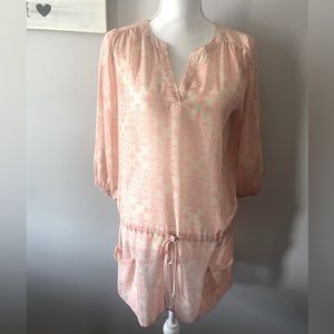 CAbi Peach V-Neck Swim Coverup Beach Tunic XS